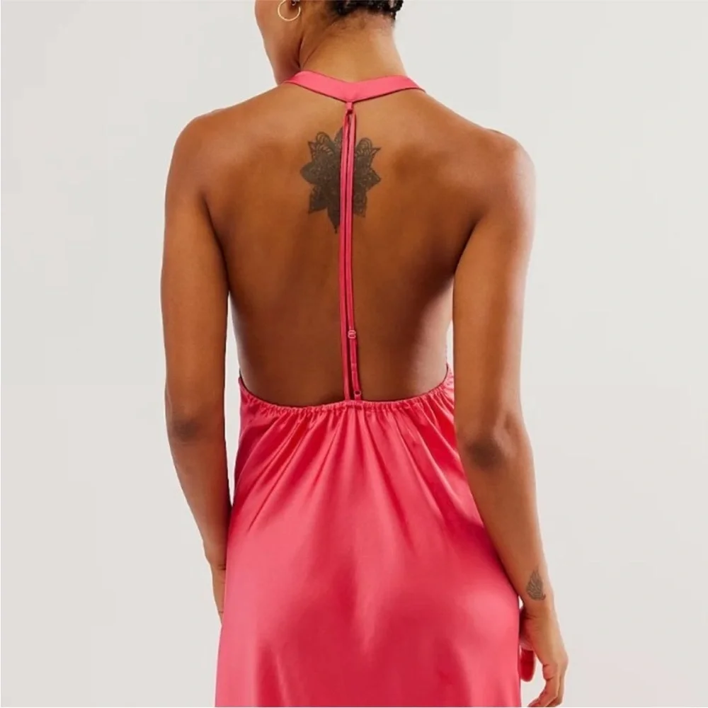 NEW Free People Happy Hour Midi Slip Strawberry Spritz